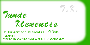 tunde klementis business card